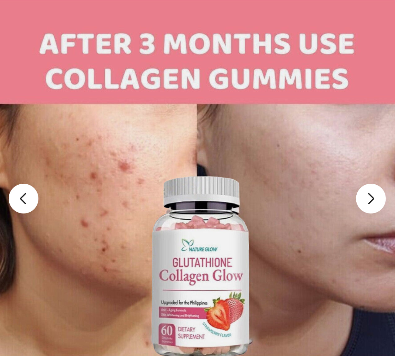 NATURE GLOW GLUTATHIONE COLLAGEN GLOW GUMMIES