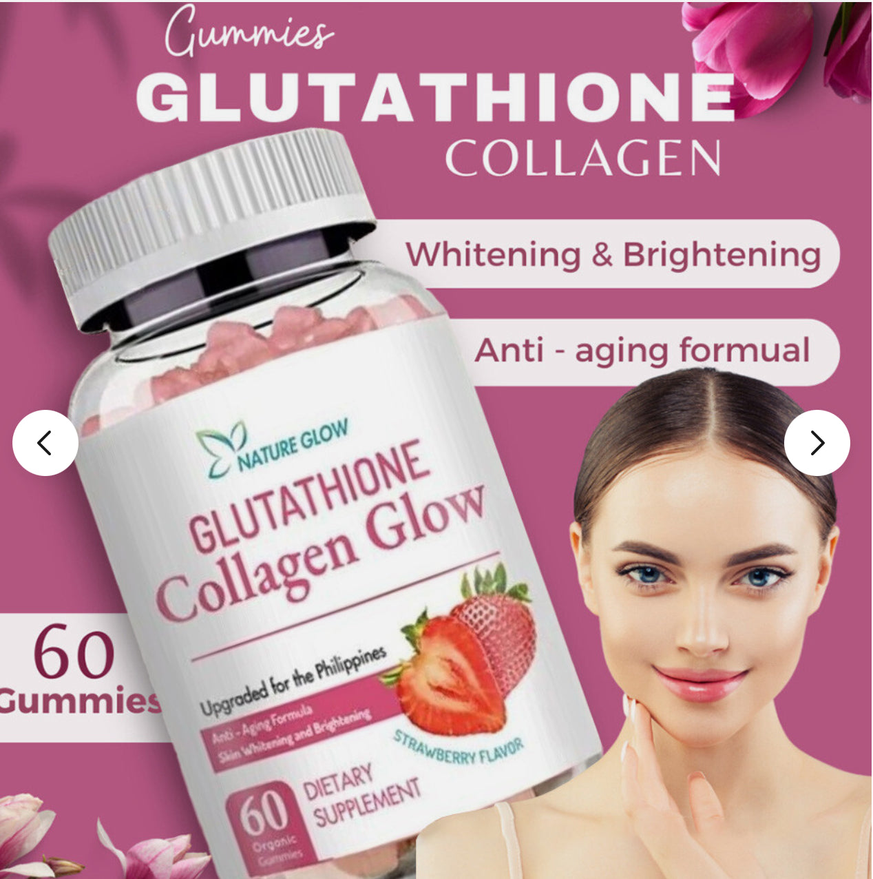 NATURE GLOW GLUTATHIONE COLLAGEN GLOW GUMMIES