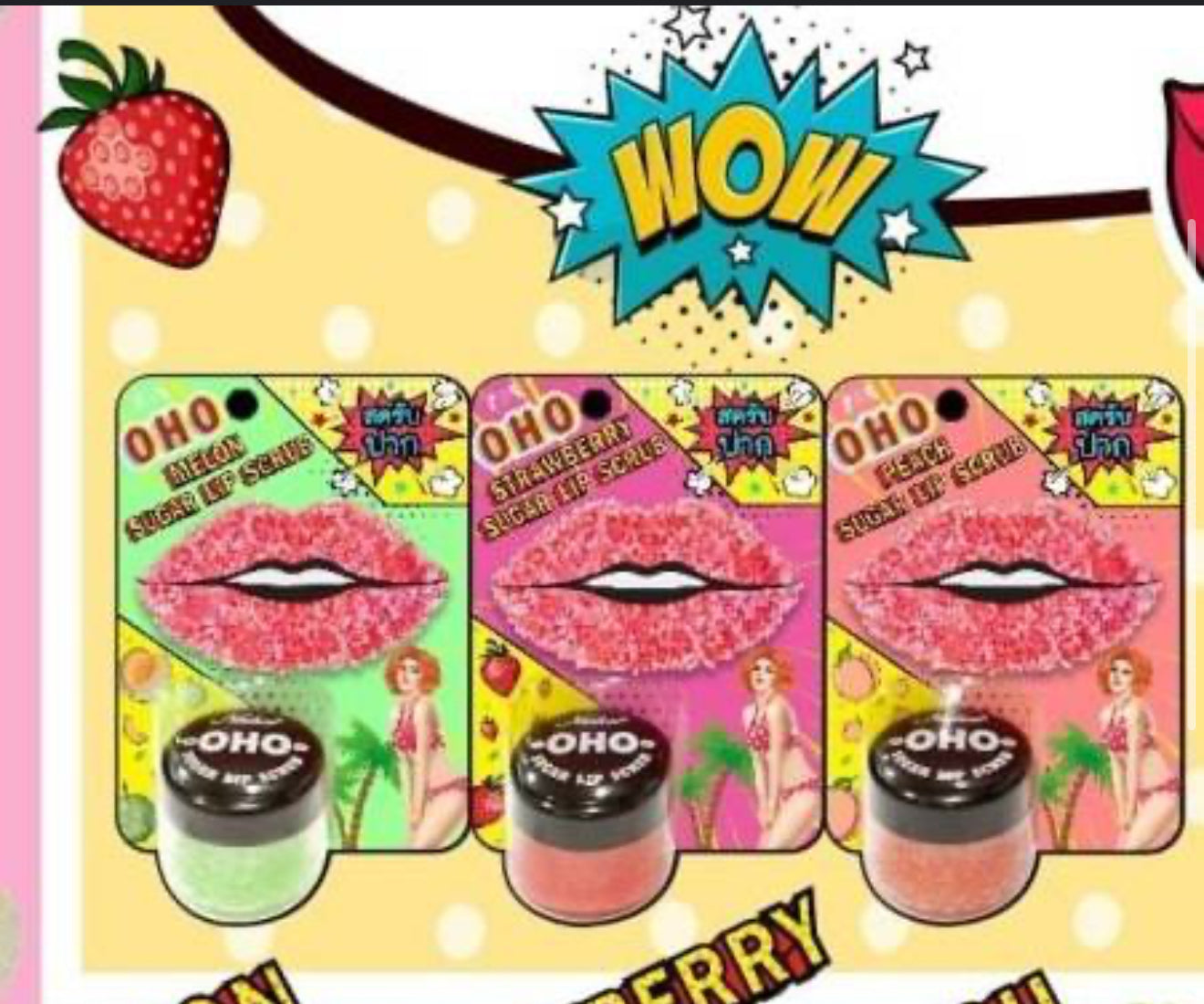 OHO LIP SCRUB -multiple flavours available-Thailand