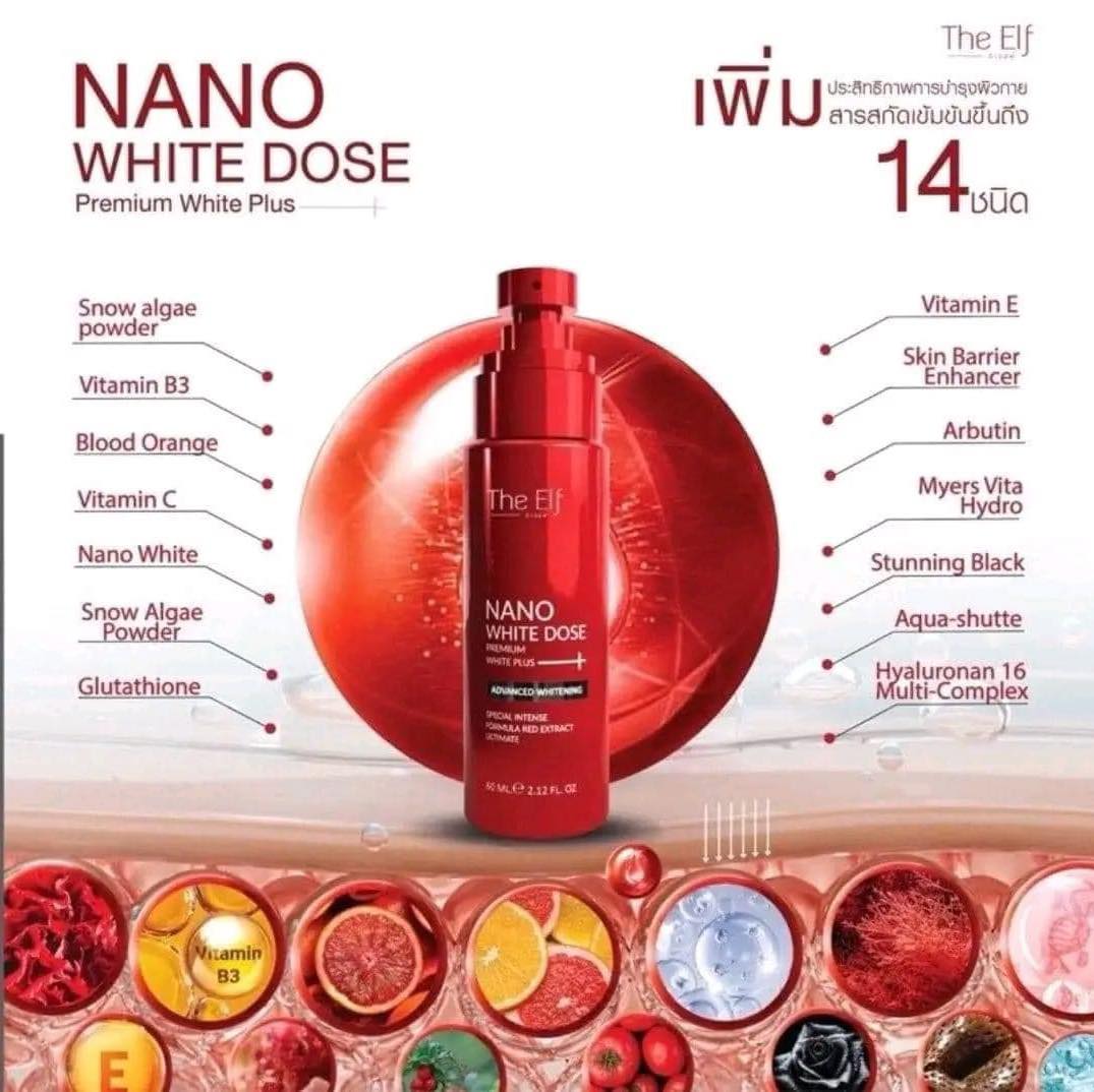 The Elf Nano white dose premium white plus serum 60ml